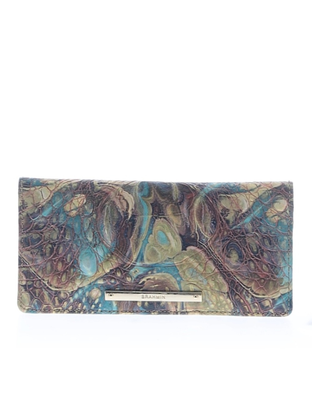 Brahmin Ady Wallet Aqua and Lilac NWOT